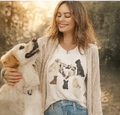 Dog Mom Shirt, Minimalist Dog Lover Tee, Watercolor Puppy Graphic Shirt, Neutral Pet Mom Gift, Paw Print Heart T Shirt