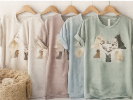 Dog Mom Shirt, Minimalist Dog Lover Tee, Watercolor Puppy Graphic Shirt, Neutral Pet Mom Gift, Paw Print Heart T Shirt